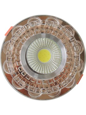 Sunlight Gold Kristal Cam Sıva Altı Spot Cob Led Armatür Beyaz Işıklı