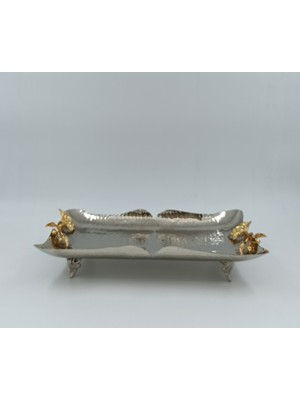 Kayseri Bakırcılık Bakır Pastalık Dikdörtgen Orta Boy Japon Güllü