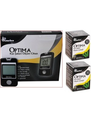 Optima Kan Sekeri Ölçüm Cihazı + 2 Kutu Strip 100 Adet