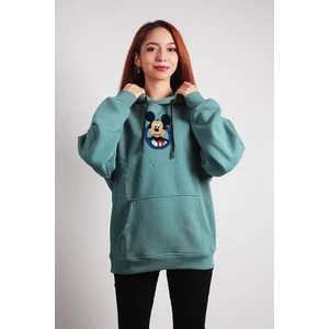 to Cosmos Oversize Hoodie Mickey Mouse Dragling Mint Green