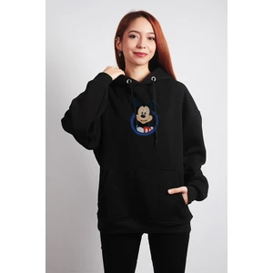 to Cosmos Oversize Hoodie Mickey Mouse Dragling Black