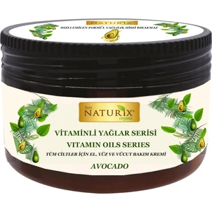 Vitaminli Yağlar Serisi Avokado Özlü El Yüz Vücut Kremi Vitaminli Yağlar 250 ml Yoğun Nem Terapisi