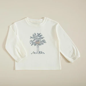 Tiny House Baskılı Sweatshirt Ekru