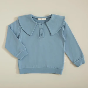 Tiny House Yaka Detaylı Sweatshirt Mavi