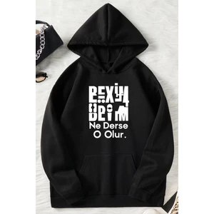 Beyim Ne Derse O Olur Katlamalı Sweatshirt