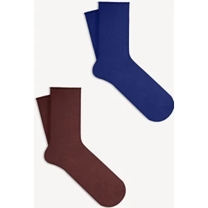 Mono Socks Pamuklu 2'li Lastiksiz Çorap