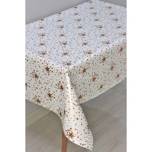 DedeEvTekstil Astarlı Yıldız Desen Pvc Silinebilir Muşamba Masa Örtüsü Gri Yıldız - 226-2SLVR