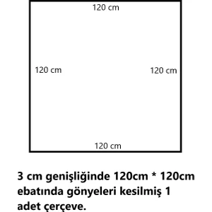 Ankara Kartonpiyer Dekoratif Boyanabilir 3 cm Duvar Çıtası 1 Adet 120 cm*120 cm Hazır Kesimli Çerçeve