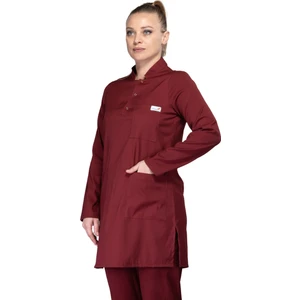 Sarıçiyil Tekstil Bordo Tesettür Hastane Forması (Kadın Tek Üst)