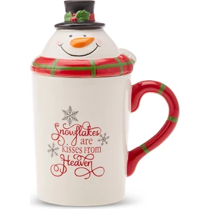 New Year Yeni Yıl Snowman Kapaklı Kupa/Mug 350 ml