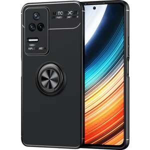Kny Xiaomi Poco F4 Kılıf Yüzüklü Manyetik Ravel Silikon