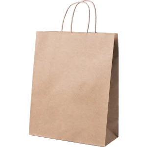 Hızlı Kraft Çanta Burgu Saplı Baskısız Kraft Çanta - Kraft Poşet 25 cm x 12 cm x 31 cm 70 Gr. 10 Adet