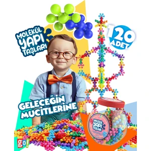 Go Toys Kar Tanesi Molekül Yapı Taşları Eğitici Oyuncak 120 Adet Eğitici Oyuncak