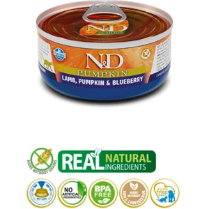 Kuzu, Balkabağı & Yaban Mersinli Yetişkin Konserve Yaş Kedi Maması 70 gr