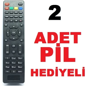 Ata Elektronik Rose Crystal Mini Hd Runpro Full Hd Run S Scart Hd DR-8070 Hd DR-8075 Hd Uydu Kumanda 999 + 2 Adet Pil