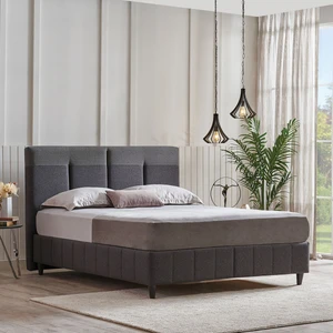 Bedding Dream Line Baza Başlık Set - Koyu Gri, Antrasit