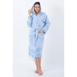 Buldan Concept Elenora Peştemal Bornoz Açıkmavi