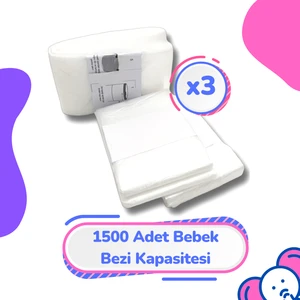 16L Uyumlu Yerli Çöp Poşeti - 3 Paket - 1500 Bez Kapasiteli