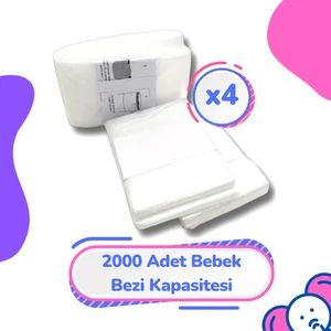 16L Uyumlu Yerli Çöp Poşeti 2000 Bez Kapasiteli 4'lü