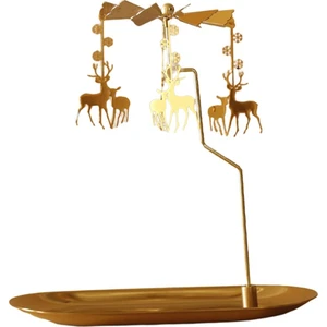 Dönen Tealight Candle Tutucu Ruh Hali Işık Şamdan Tepsisi Ev Centerpieces Elk (Yurt Dışından)