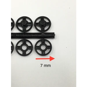 Karan Tuhafiye Çıtçıt Şeffaf Siyah 7 mm 18 Li Set