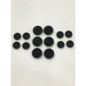 Karan Tuhafiye Blazer Ceket Düğmesi Italyan Takım Siyah