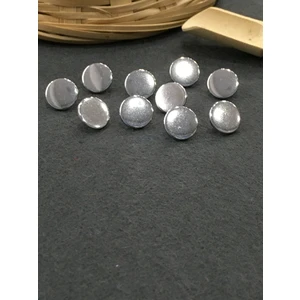 Karan Tuhafiye Bluz Gömlek Düğmesi Unisex Metal Para Model Gümüş 10 Lu Set