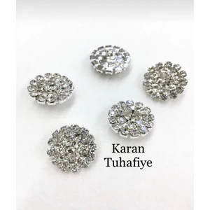 Karan Tuhafiye Taşlı Düğme Klasik Model 5 Li Set