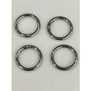 Karan Tuhafiye Çanta Halkası Yuvarlak Yaylı Klips 2,5 cm 4 Lü Set