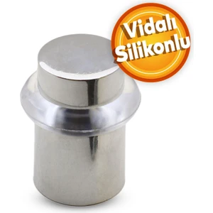 Şeffaf Silikon Contalı Kapı Stoperi Tamponu Vidalı Metal Kapı Stopu Sessiz Stop