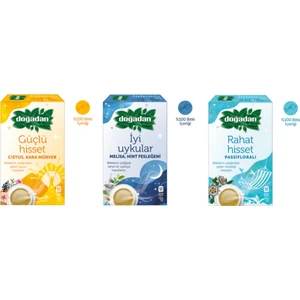 Iyi Uykular, Rahat Hisset, ve Güçlü Hisset Çayı (3'lü Paket)