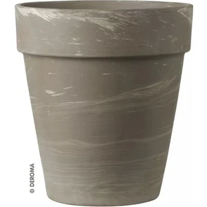 Vaso Alto Duo Grafite White-Striped Saksı