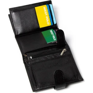 WEST POLO CÜZDAN Siyah Hakiki Deri Erkek Cüzdan Kartlık