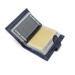 WEST POLO CÜZDAN Hakiki Deri Şeffaf Kart Bölmeli Patlı Kahverengi Cüzdan Kartlık