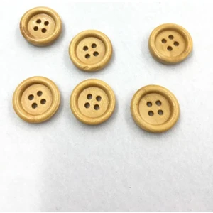 Karan Tuhafiye Ahşap Düğme 6 Adet 18 mm