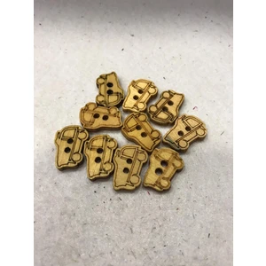 Karan Tuhafiye Ahşap Bebek Düğmesi 6 Adet 1,5 cm