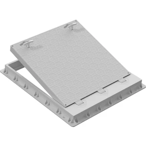 80x90 Menteşeli Rögar Kapağı / Çerçeve + Düz Kapak