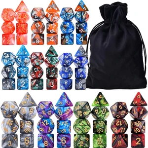 70 Adet Polehedral Set Depolama Torbası ile Çift Renkler Masa Oyunu Stili Için (Yurt Dışından)