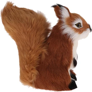 Simülasyon Sincap Modeli Kürkgeliş Squirrel Oyuncak Iç Mekan Masaüstü Süslemesi (Yurt Dışından)