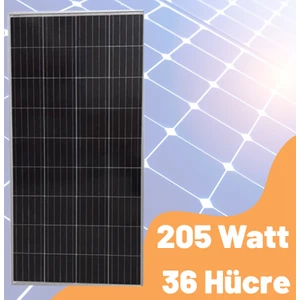 Güneş Paneli 205W Watt Monokristal A Sınıf