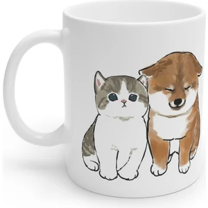Yavru Arkadaş Kedi Ve Köpek Dog And Cat Kupa Mug