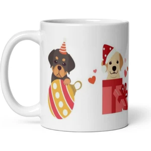 Noel Yılbaşı Köpekleri New Year Dogs Merry Christmas Kupa Bardak Mug