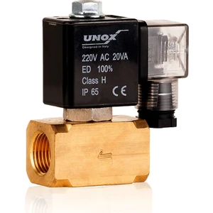 220 V AC Pirinç Takoz Gövde Normalde Kapalı Solenoid Valf (0-25 BAR)