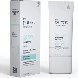 The Purest Solutions Yağlı Ciltler Için Mat Bitişli Güneş Kremi 50+ Spf Dry-Touch Protection - Mattifier & Oil Control Moisturizer