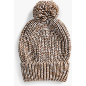 Ponpon Detaylı Lastikli Örgü Bere