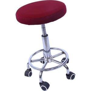 Yuvarlak Bar Taburesi Kılıfı - Bordo