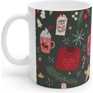Noel Yılbaşı Figürlü Merry Christmas Kupa Bardak Mug