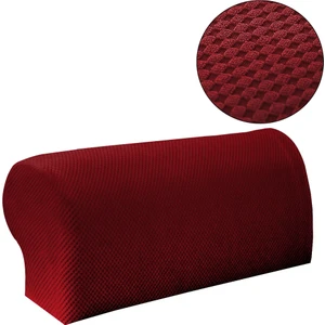 2pcs Elastik Kanepe Koltuk Kökeni Koltuk Slipcovers Koruyucu Kol Kırmızı