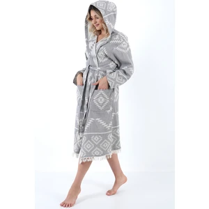 Buldan Concept Karina Peştemal Bornoz Koyu Gri