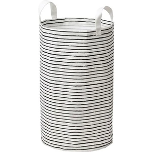 IKEA 60 Litre Çamaşır Torbası Sepeti Meridyendukkan Beyaz Siyah Katlanabilir Sepet